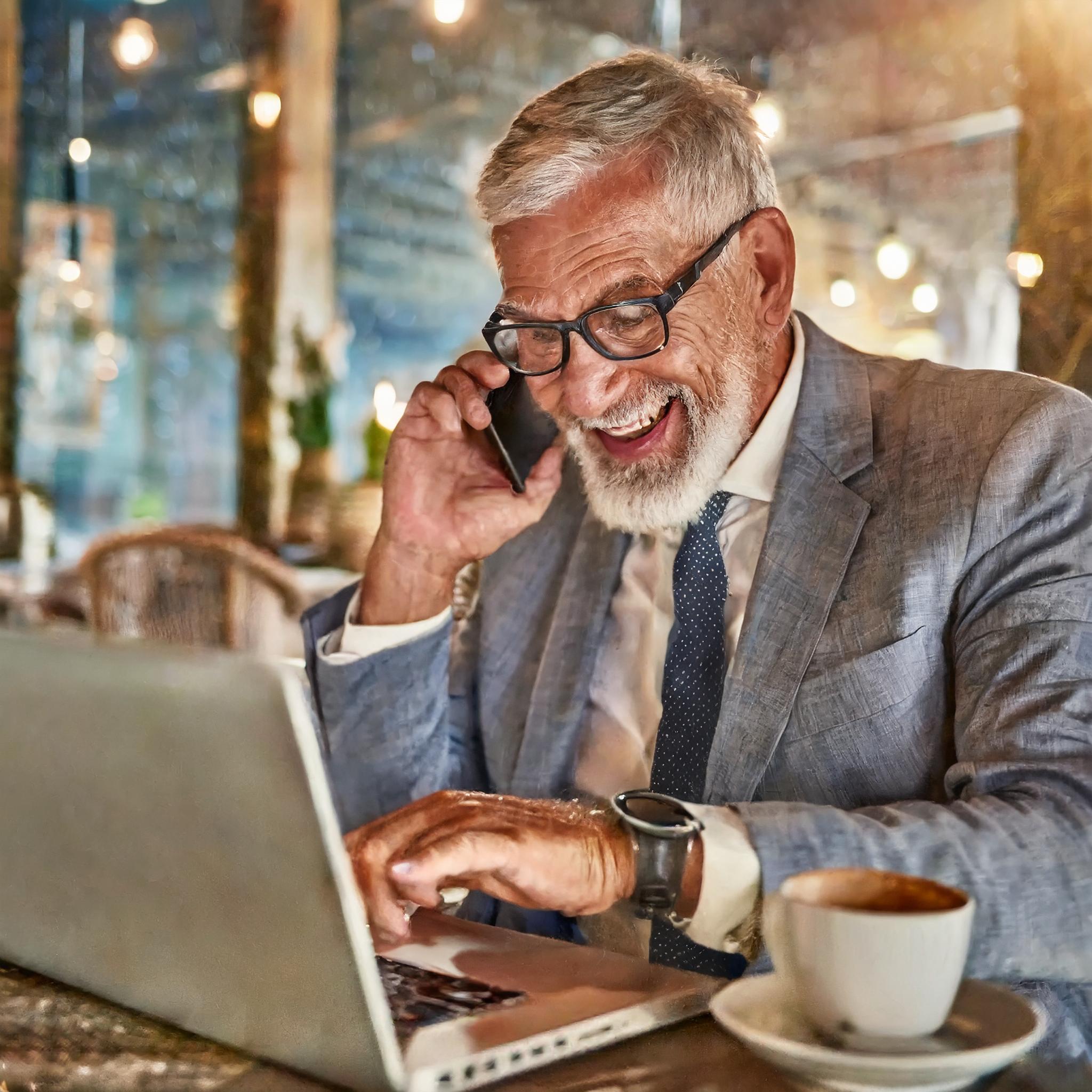 Man happy with tech support